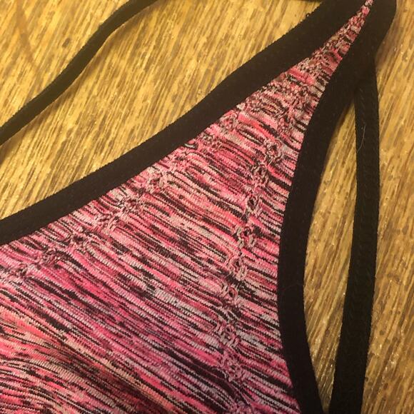 NWOT Intimately Free People Pink Black Barely There Space Dye Bodysuit Size XS/S - Picture 7 of 15